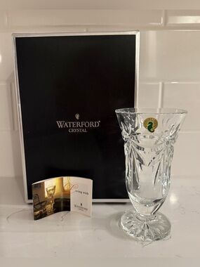 Waterford Crystal Vase 7" New In Box #117057 Made In Ireland Mint Condition